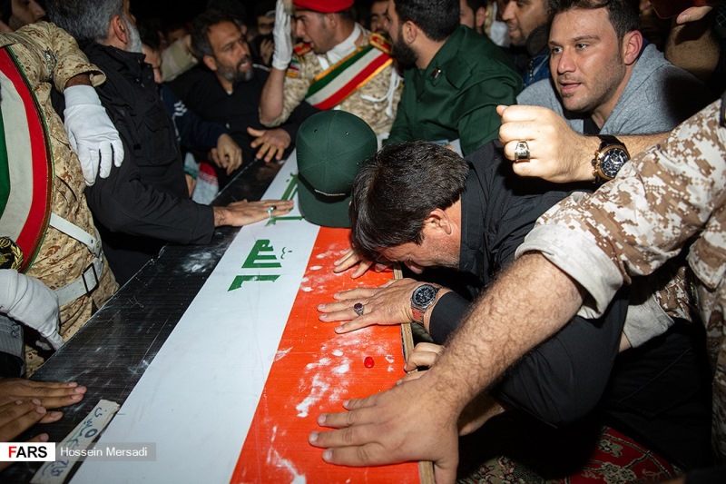 پیکر شهید، پیکر مطهر سردار، سردار قاسم سلیمانی، ورود به میهن، شهید ابومهدی المهندس،