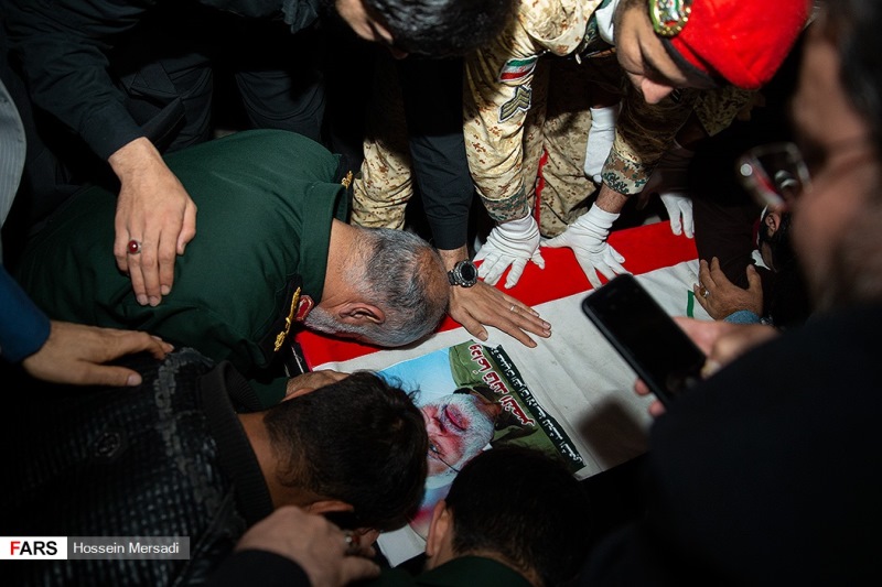 پیکر شهید، پیکر مطهر سردار، سردار قاسم سلیمانی، ورود به میهن، شهید ابومهدی المهندس،