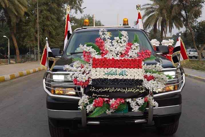 تشییع پیکر شهید سلیمانی، شهید المهندس، عراقی ها، مقامات سیاسی عراق، مردم عراق،