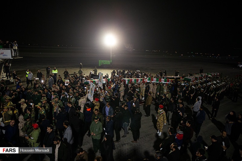 پیکر شهید، پیکر مطهر سردار، سردار قاسم سلیمانی، ورود به میهن، شهید ابومهدی المهندس،