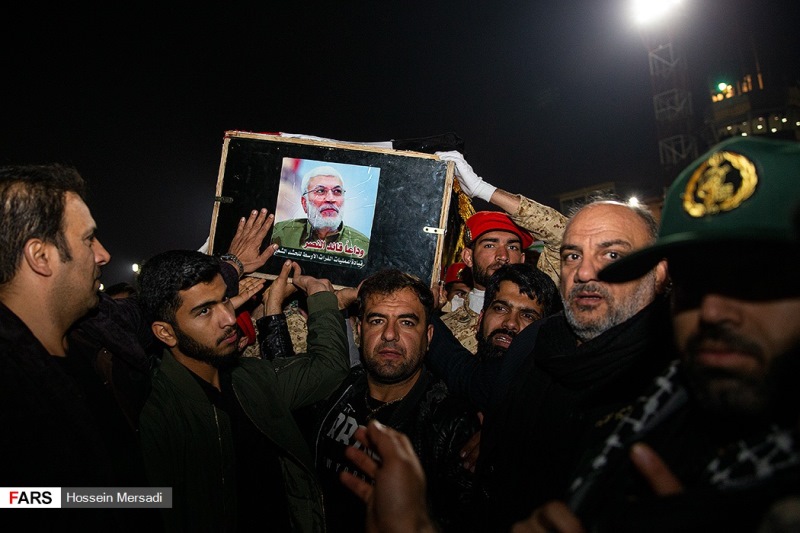 پیکر شهید، پیکر مطهر سردار، سردار قاسم سلیمانی، ورود به میهن، شهید ابومهدی المهندس،
