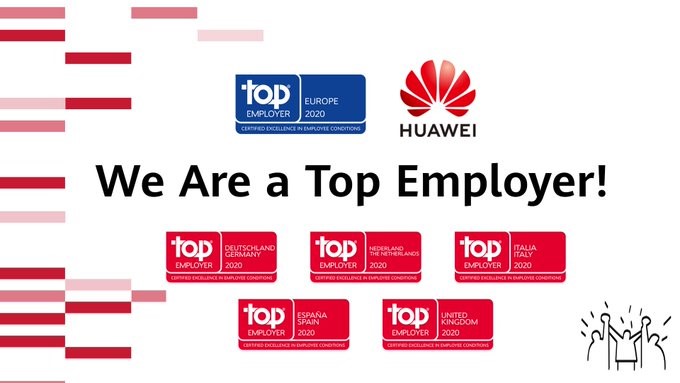 با اعلام رسمی Top Employers Institute: هوآوی کارفرمای برتر اروپا در ۲۰۲۰ شد با اعلام رسمی Top Employers Institute: هوآوی کارفرمای برتر اروپا در ۲۰۲۰ شد