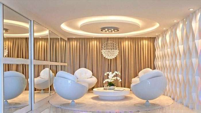انواع مدل های طراحی گچبری مدرن برای سقف پذیرایی
