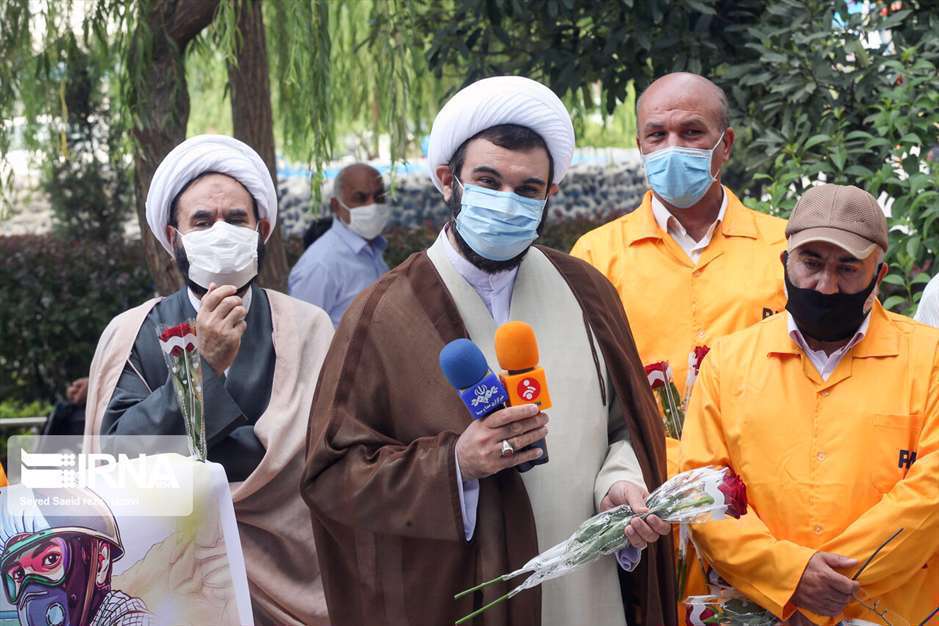تجلیل آزادگان دفاع مقدس از مدافعان سلامت