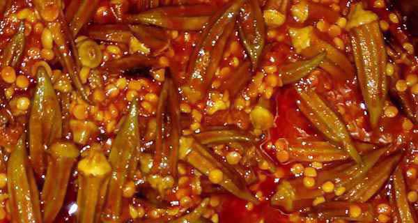 خورشت بامیه با لپه