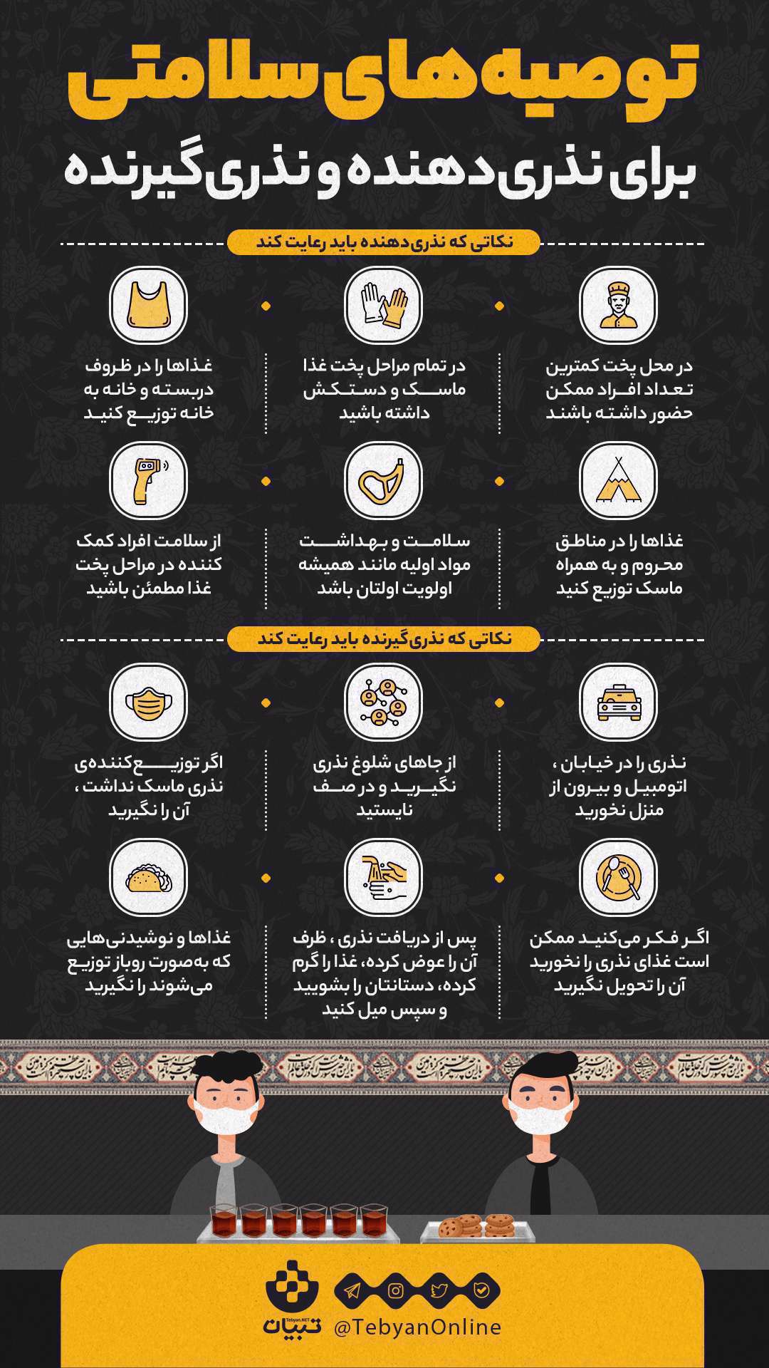 توصیه های سلامتی برای نذری دادن