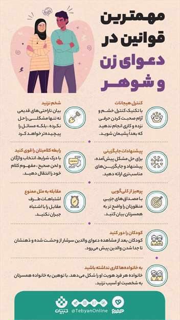 مهمترین قوانین در دعوای زن و شوهر