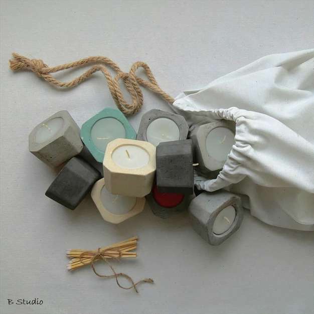 ایده‌های ساختنی با سیمان | جاشمعی بتنی