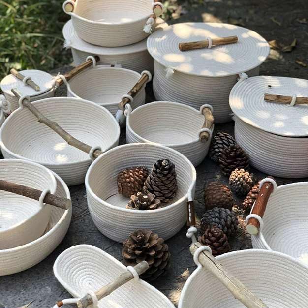 ایده برای بافت سبد نخی نظم دهنده