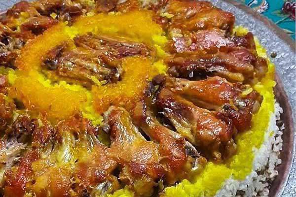 ارمنی پلو با بال مرغ و برنج