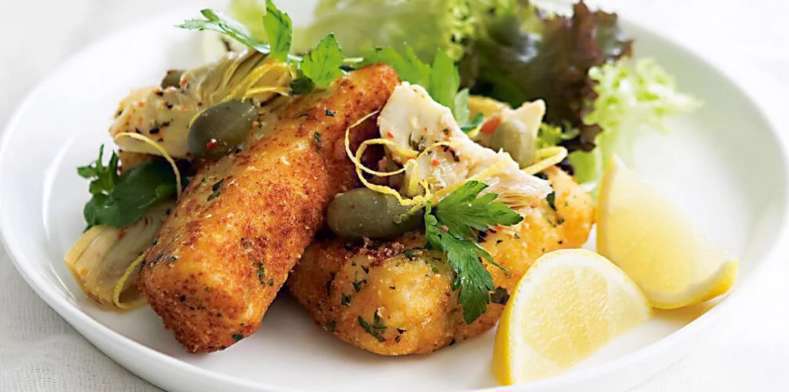 طرز تهیه ماهی انگشتی با چاشنی سبزیجات ماهی انگشتی با سبزیجات