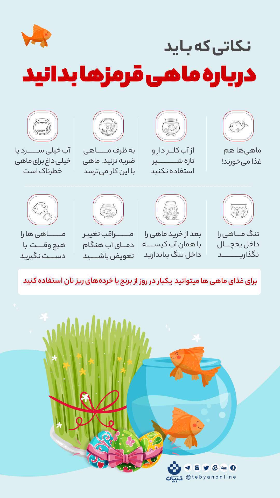 نگهداری ماهی قرمز سفره هفت سین عید