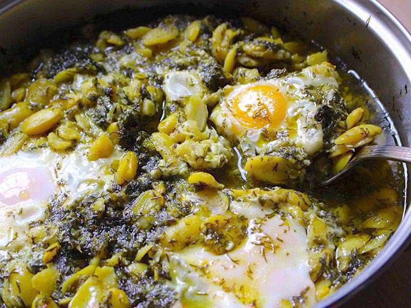 خورش باقلا سبز لبنانی