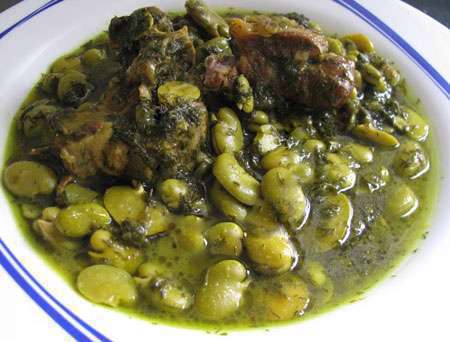 طرز تهیه خورشت باقالی سبز