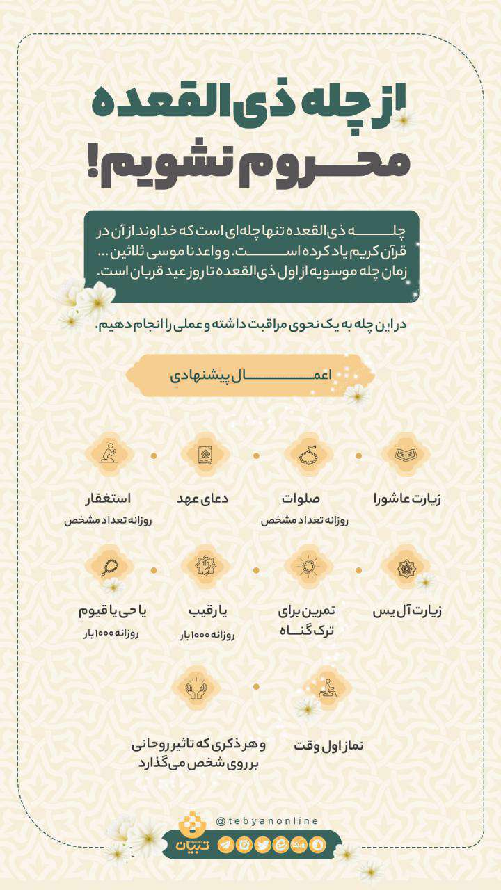 چله ذی القعده - اینفوگرافیک