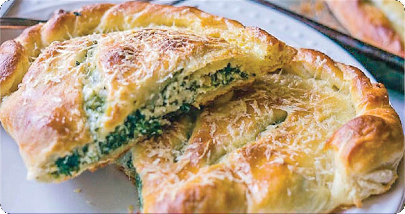 پای اسفناج و پنیر؛ ساده و سالم
