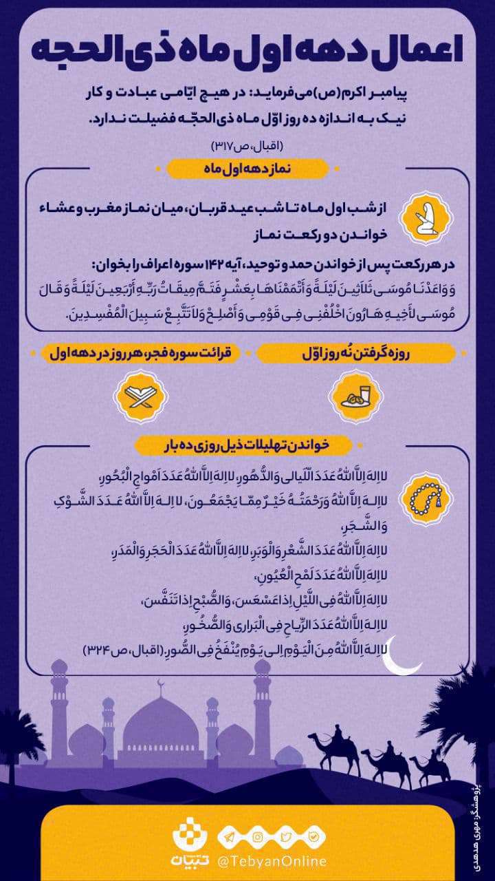 اعمال دهه اول ماه ذیالحجه