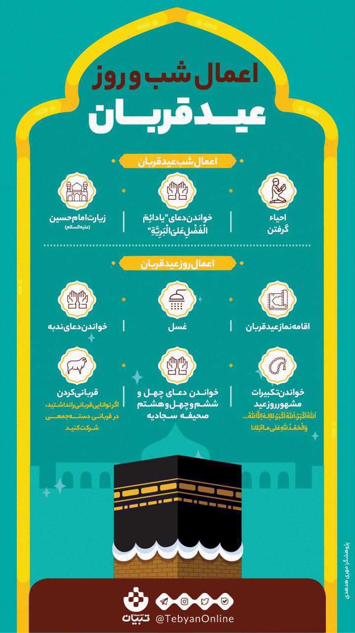 اعمال شب و روز عید قربان - اینفوگرافیک