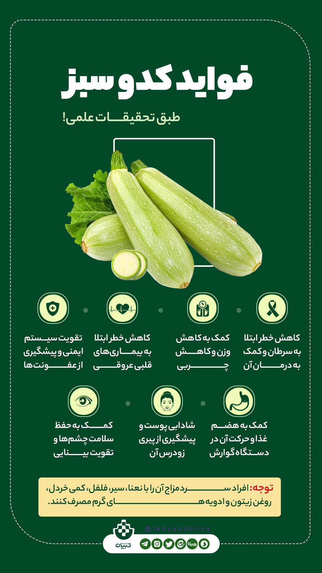 غذای سالم - سبزیجات - کدو سبز -
