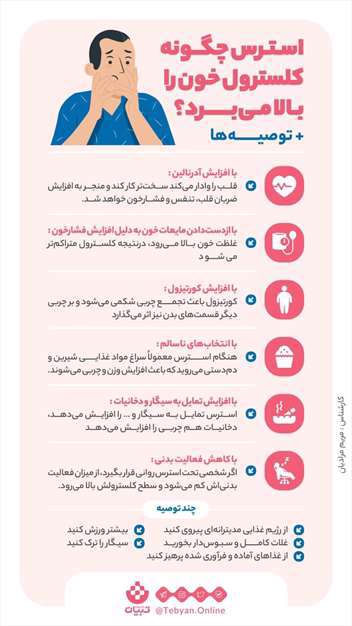 استرس چگونه کلسترول خون را بالا می‌برد؟ + توصیه‌ها