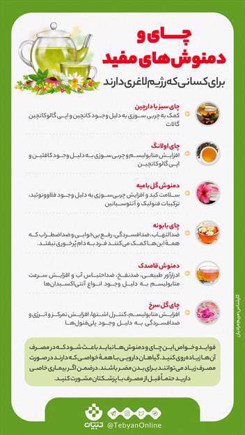 چای و دمنوش‌های مفید برای کسانی که رژیم لاغری دارند