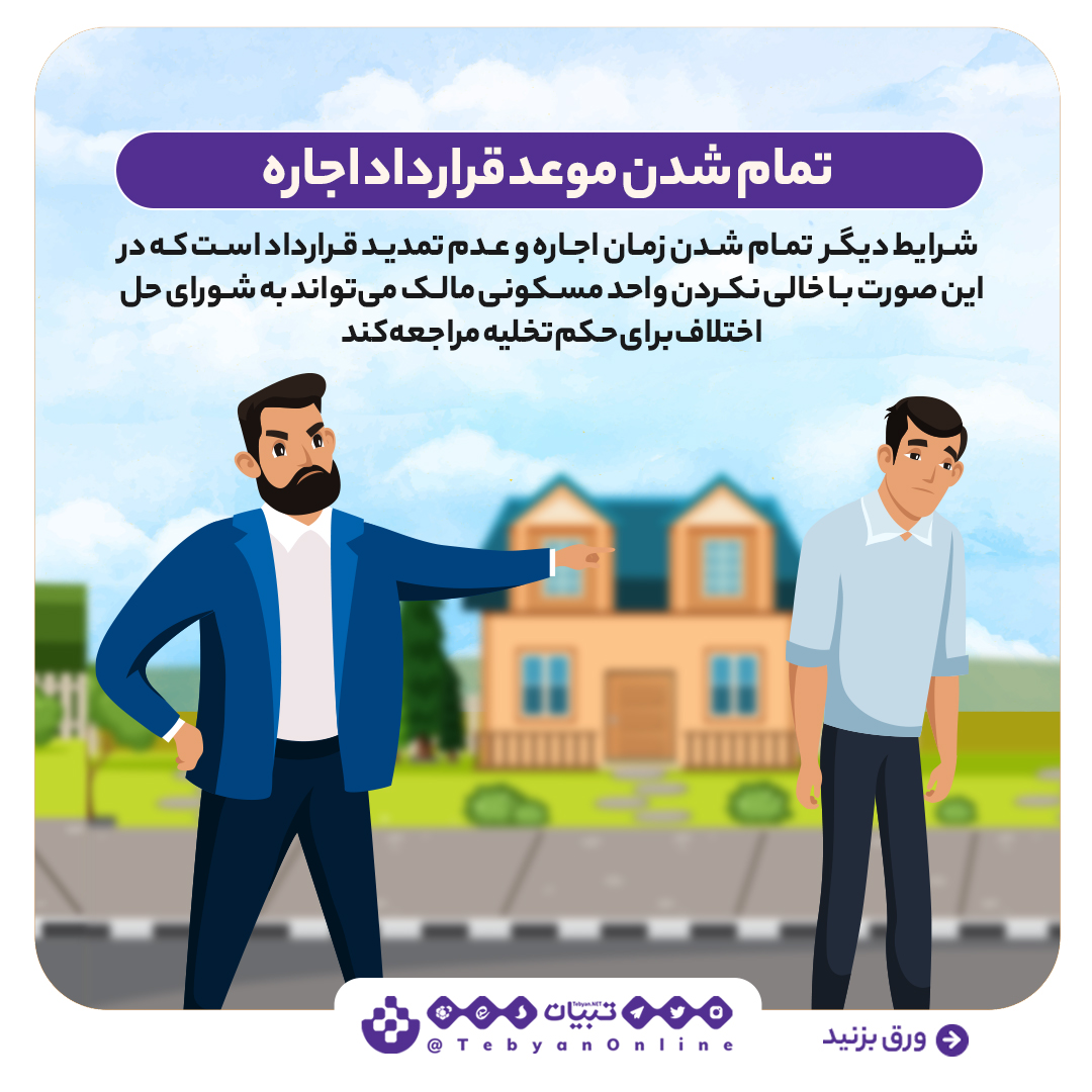 تمام شدن موعد قرارداد اجار تمام شدن موعد قرارداد اجار