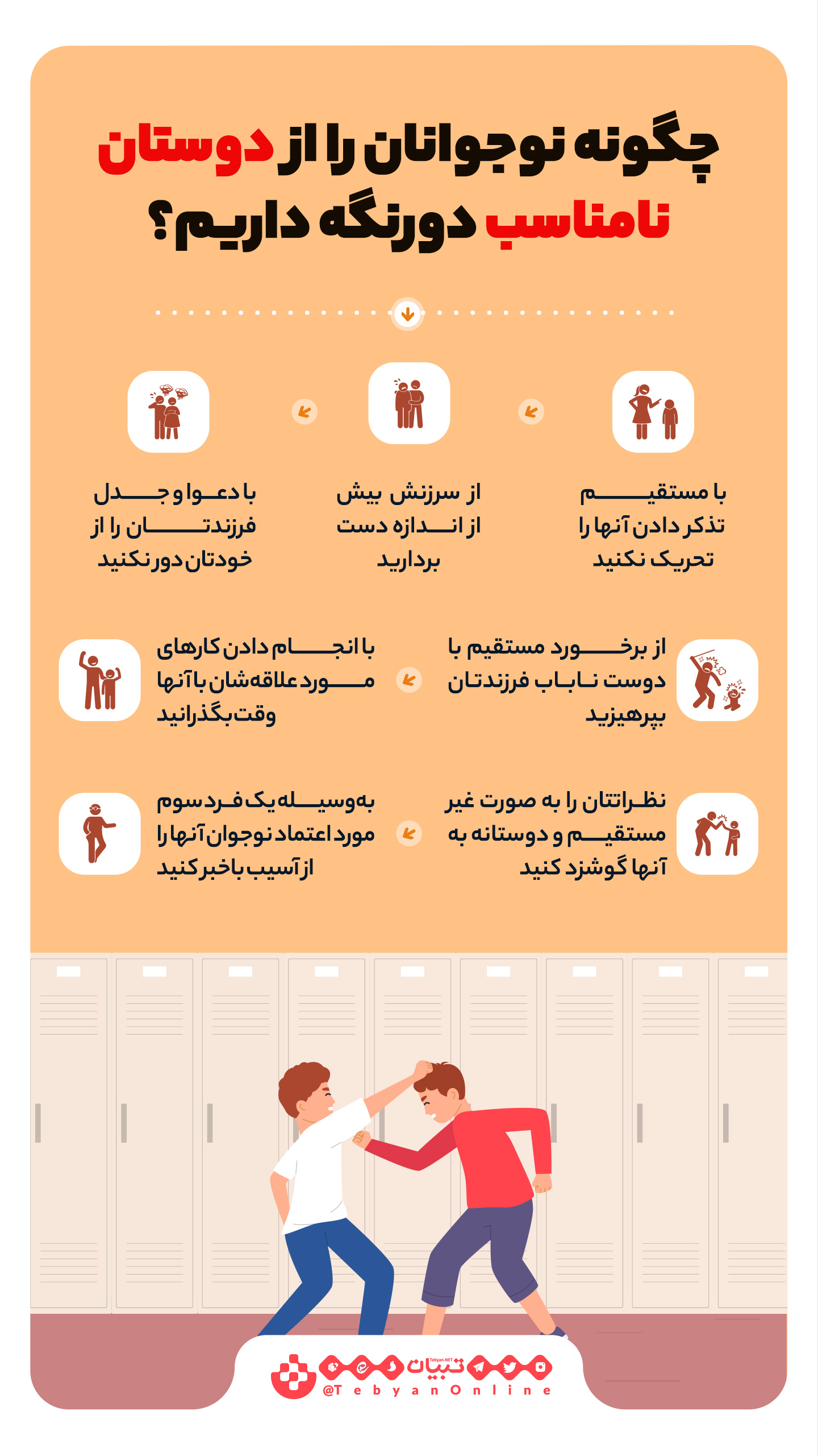 دوستان نامناسب ، نو.جوانان، نگرانی والدین، اینفوگرافیک دوستان نامناسب ، نو.جوانان، نگرانی والدین، اینفوگرافیک