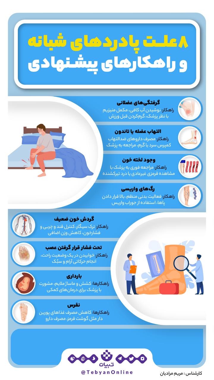 علت پادردهای شبانه علت پادردهای شبانه