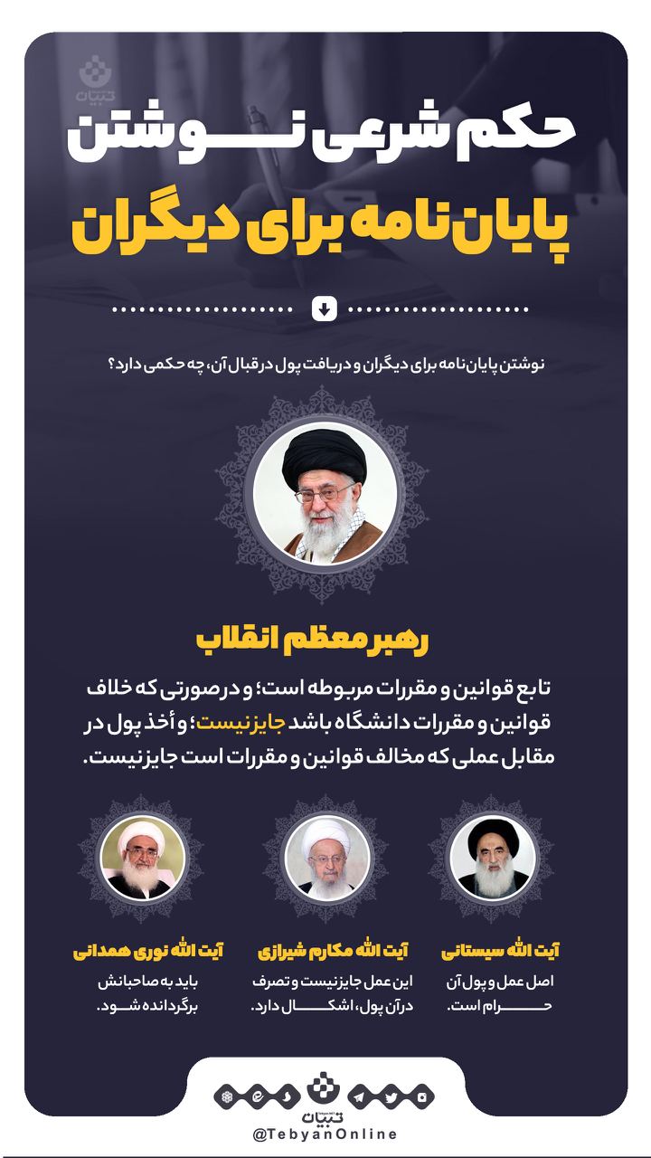 حکم شرعی نوشتن پایاننامه حکم شرعی نوشتن پایاننامه