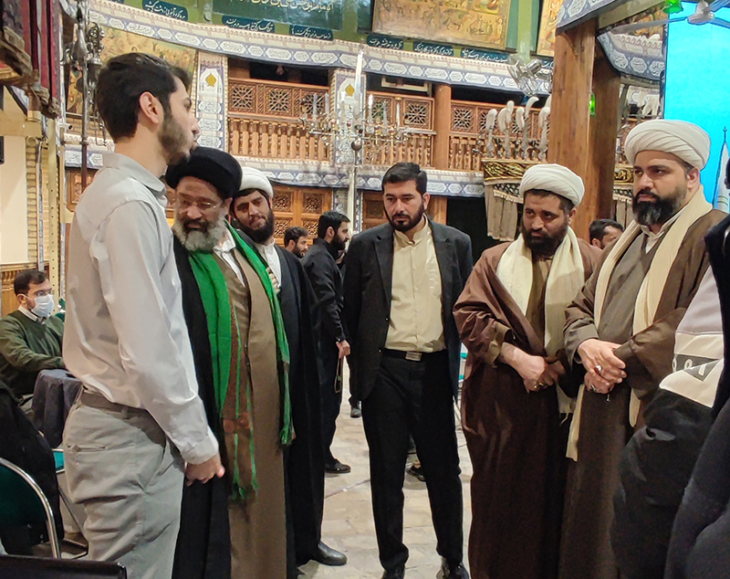 مجتبی ذاکریان فرماندار شمیرانات، حجتالاسلام معتمدی خطیب و فعال فرهنگی، جناب آقای حسن مرادی مدیر حوزه علمیه امام خمینی و جناب آقای شیخ بشیر امام جماعت و تولیت مسجد نیاوران از محل برگزاری رویداد مجتبی ذاکریان فرماندار شمیرانات، حجتالاسلام معتمدی خطیب و فعال فرهنگی، جناب آقای حسن مرادی مدیر حوزه علمیه امام خمینی و جناب آقای شیخ بشیر امام جماعت و تولیت مسجد نیاوران از محل برگزاری رویداد