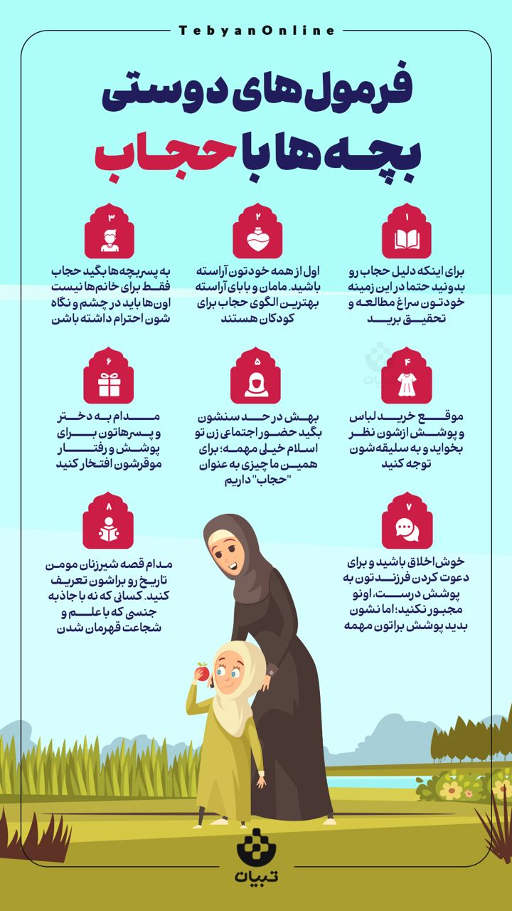 اینفوگرافیک، خانواده، دوستی بچهها با حجاب، پوشش مناسب بچهها، اینفوگرافیک، خانواده، دوستی بچهها با حجاب، پوشش مناسب بچهها،