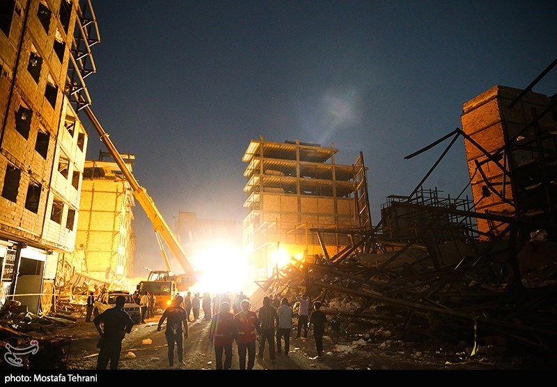 ریزش چند ساختمان در حال ساخت در جنوب تهران