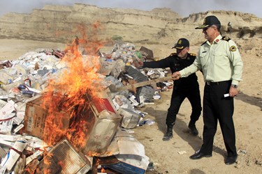 امحاء محموله ۵۲ تنی کالای قاچاق در هرمزگان