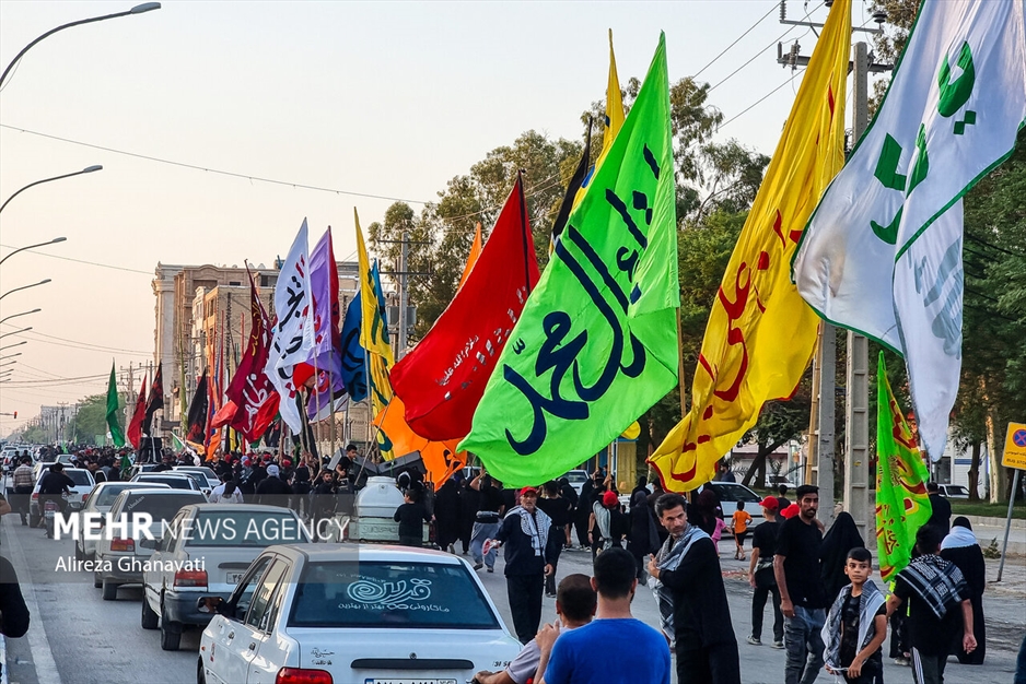 حرکت بزرگترین کاروان عشاق الحسین رامشیر به سمت کربلا معلی