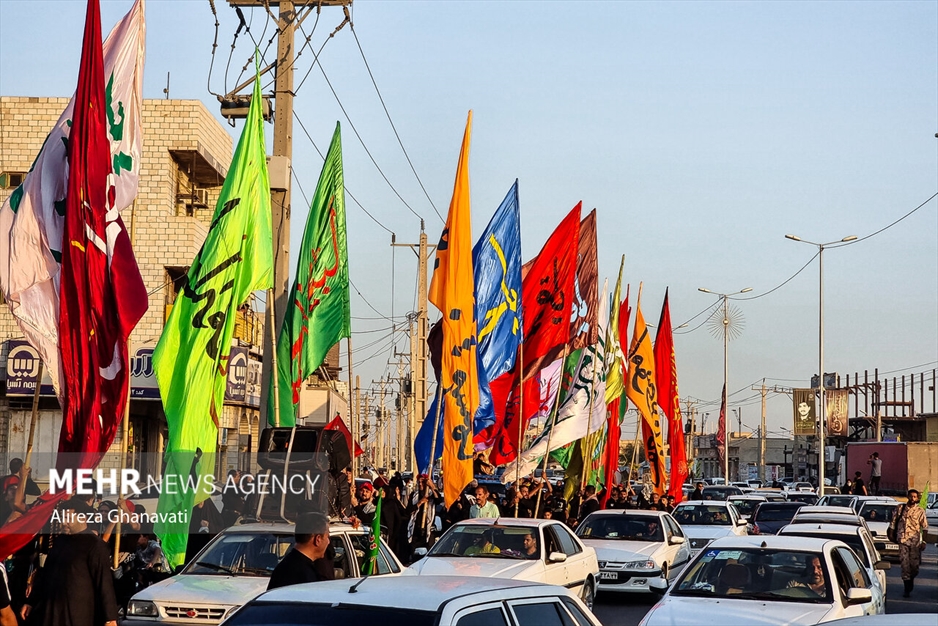 حرکت بزرگترین کاروان عشاق الحسین رامشیر به سمت کربلا معلی