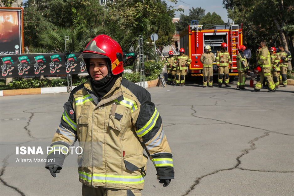 مراسم پایان دوره آتش‌ نشانان داوطلب