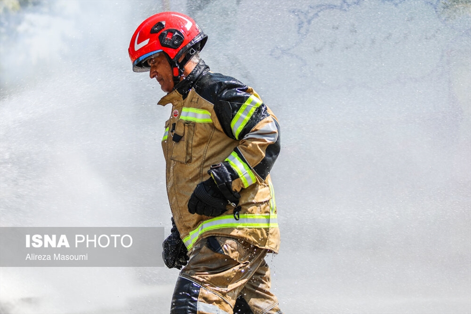 مراسم پایان دوره آتش‌ نشانان داوطلب