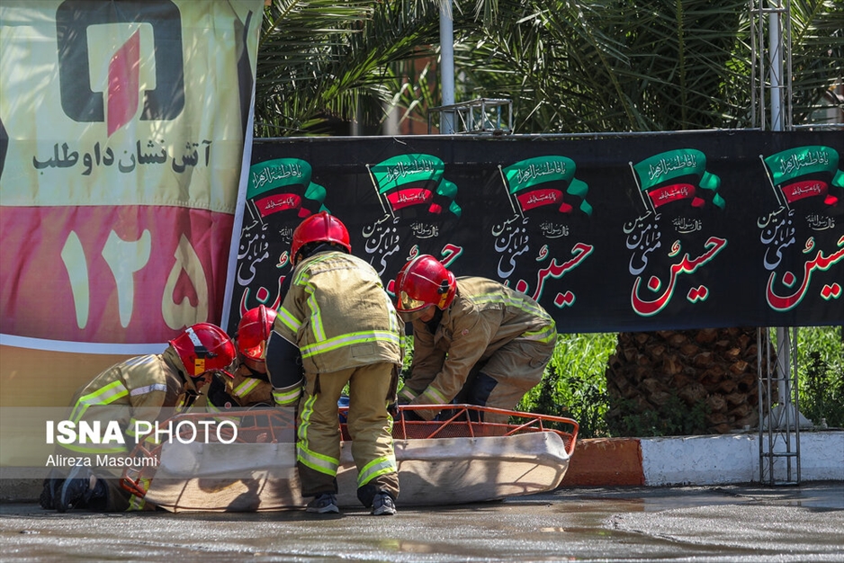 مراسم پایان دوره آتش‌ نشانان داوطلب