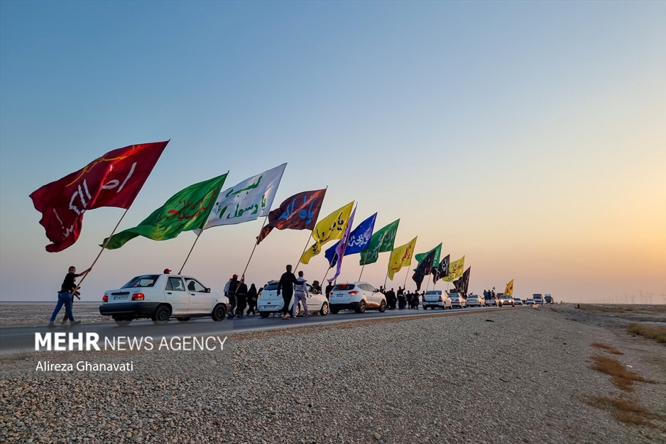 حرکت بزرگترین کاروان عشاق الحسین رامشیر به سمت کربلا معلی