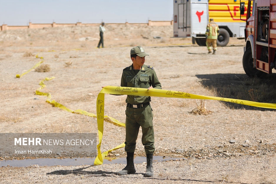 مانور طرح اضطراری در فرودگاه همدان