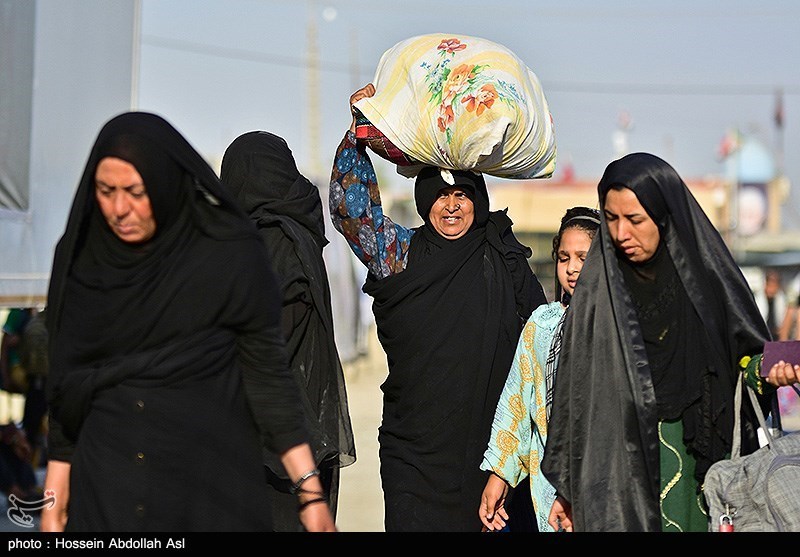 بازگشت زائرین اربعین حسینی از مرز شلمچه