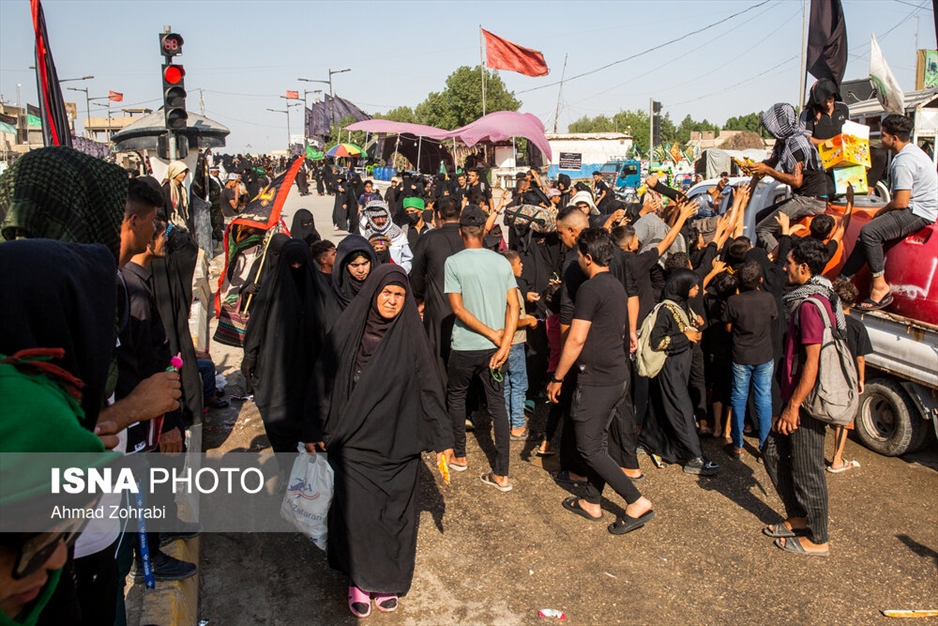 پیاده روی زائرین اربعین از حله به سمت طویریج