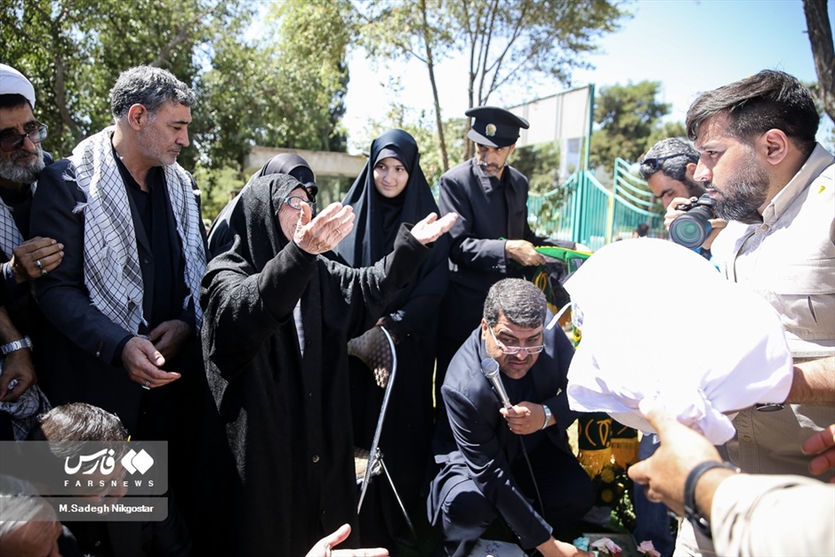 تشییع و تدفین شهید گمنام در دانشکده هواپیمایی کشوری