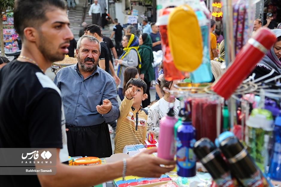 بازار لوازم التحریر سنندج در آستانه آغاز سال تحصیلی جدید