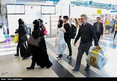 اعزام زائران اربعین حسینی از فرودگاه مشهدمقدس