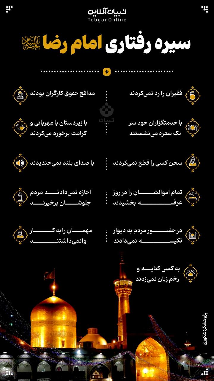 امام رضا علیه السلام ، رفتار
