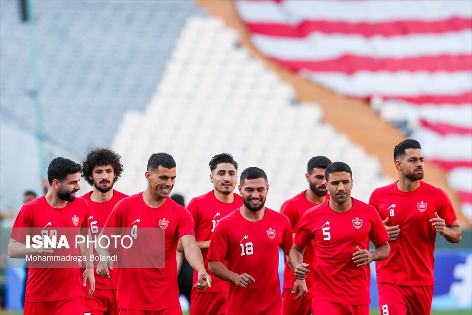تمرین و نشست خبری تیم فوتبال پرسپولیس پیش از دیدار با النصر عربستان