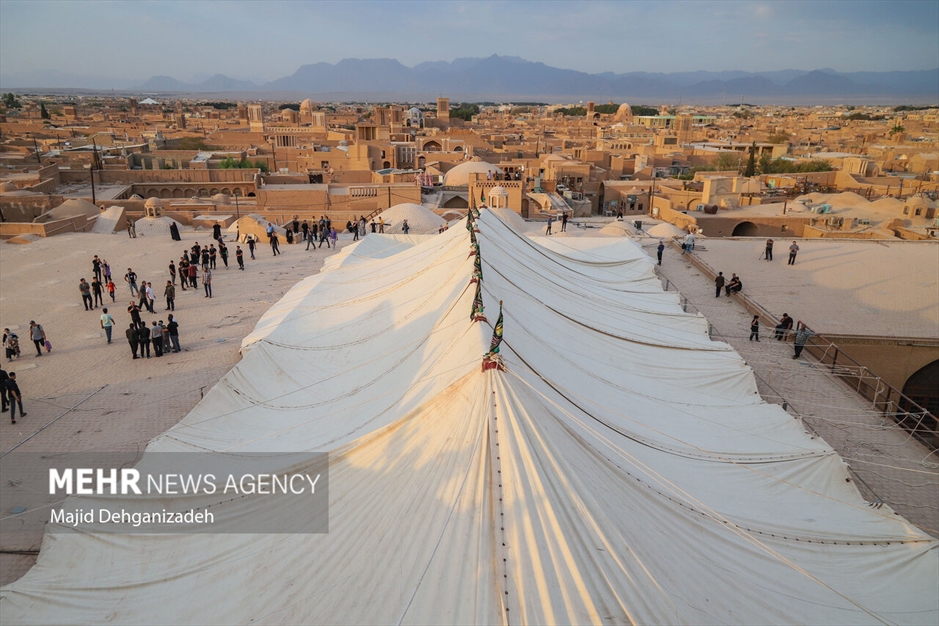 مراسم سنتی پوش کشی در مسجد جامع یزد