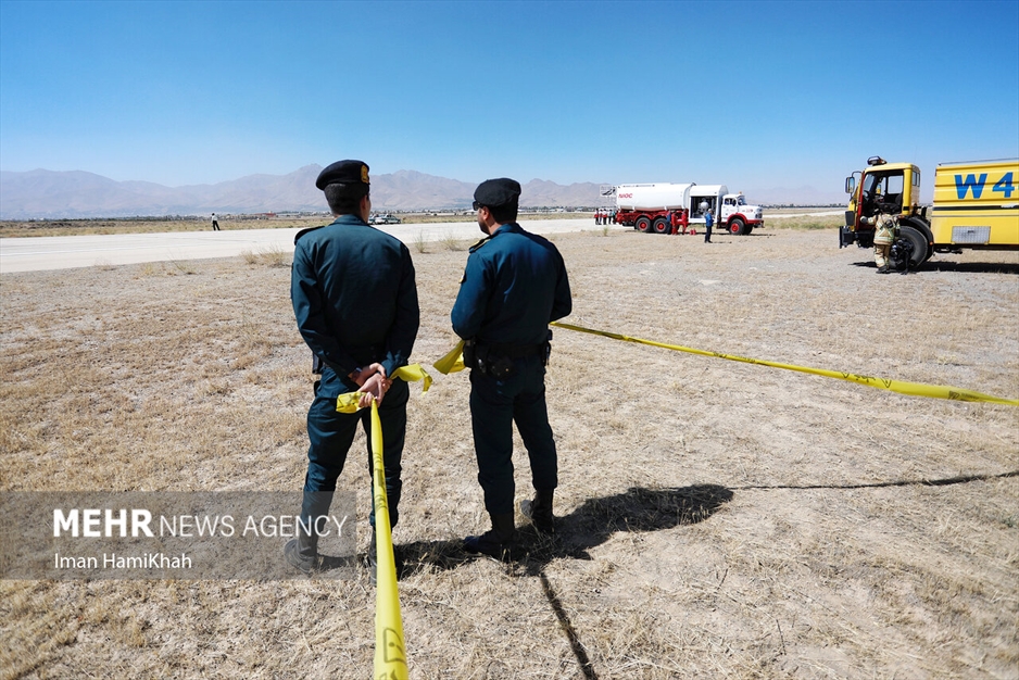مانور طرح اضطراری در فرودگاه همدان