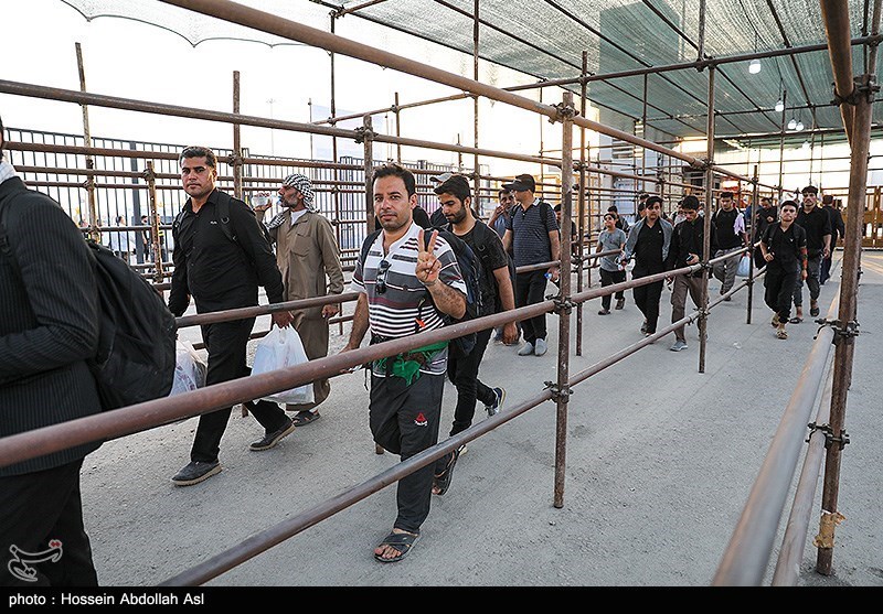 بازگشت زائرین اربعین حسینی از مرز شلمچه